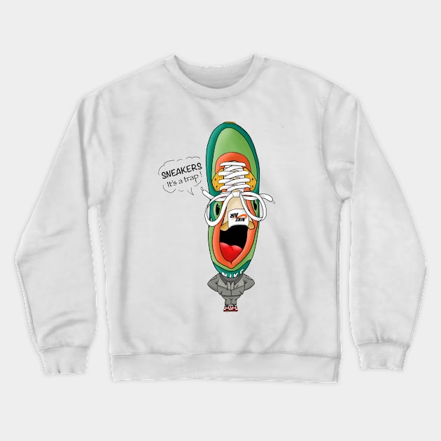 Sneakerhead White Crewneck Sweatshirt by WkDesign